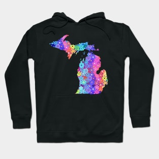 Michigan Rainbow Flowers | Pride | Cherie's Art(c)2021 Hoodie